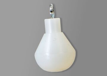 Ansicht auf eine weiße Tastspitze zum Einhängen