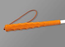 Ansicht eines Griffes aus Kork für einen Blindenlangstock