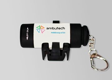 Ansicht auf den Anhänger mit der Lampe.