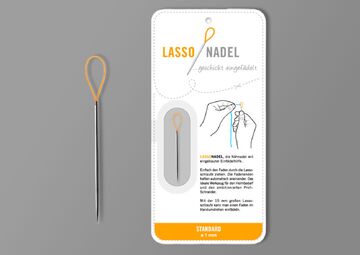 Ansicht auf die Verpackung und die Nadel.