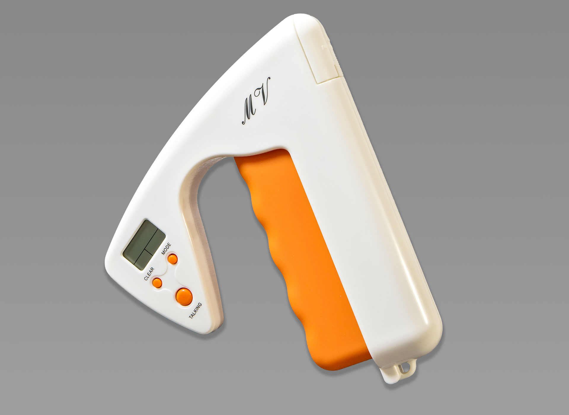 Ansicht auf ein weißes gespanntes Gerät.