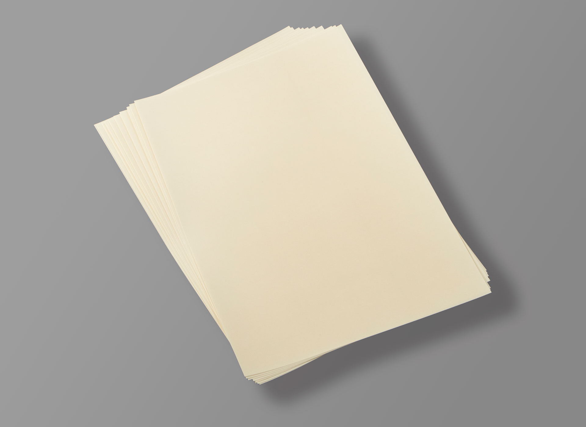 Blick auf das Schwellpapier.