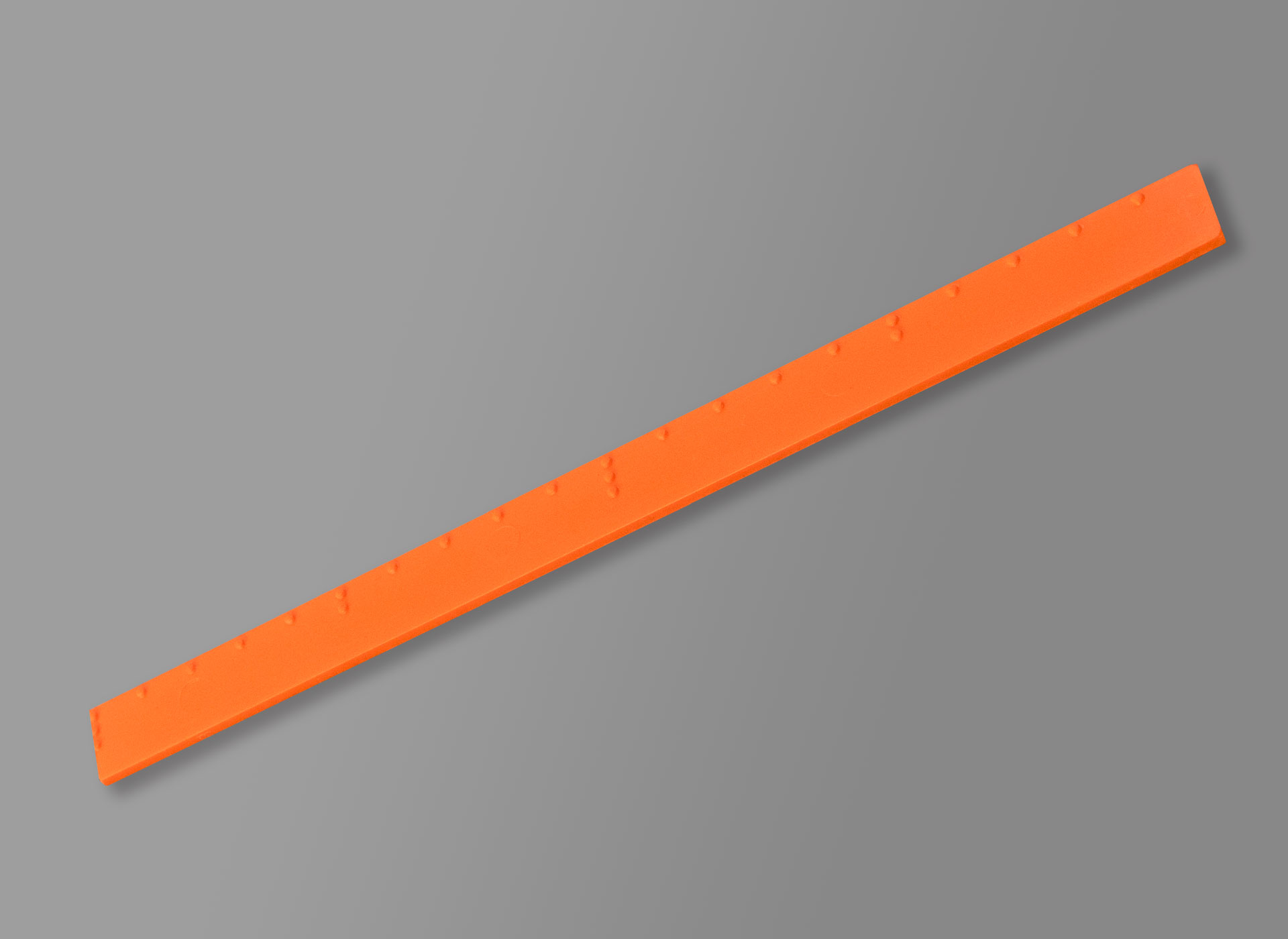 Ansicht auf das orangene Lineal.
